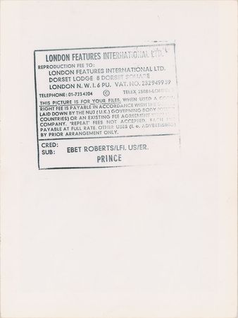 Lot #6030  Prince Purple Rain Tour Original Photograph - Image 2