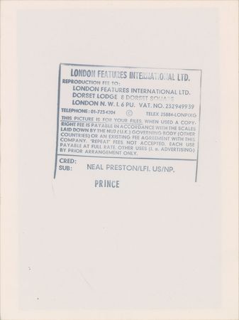 Lot #6107  Prince 1986 Parade Tour Original Photograph  - Image 2