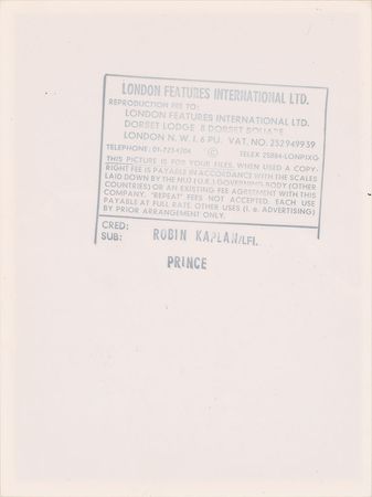 Lot #6108  Prince Original Photograph  - Image 2