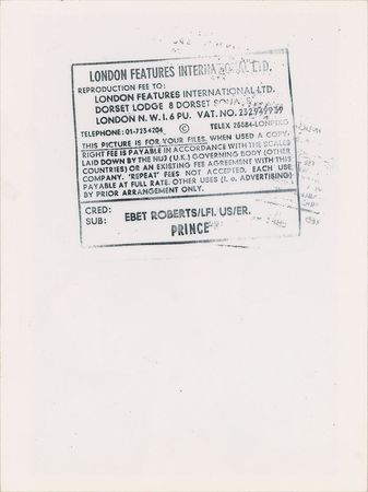 Lot #6033  Prince Purple Rain Tour Original Photograph - Image 2