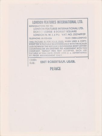 Lot #6109  Prince Original Photograph  - Image 2