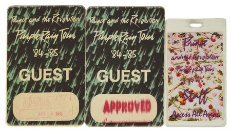 Lot #6077  Prince 1984 Purple Rain Set of (3) All Access Passes - Image 1