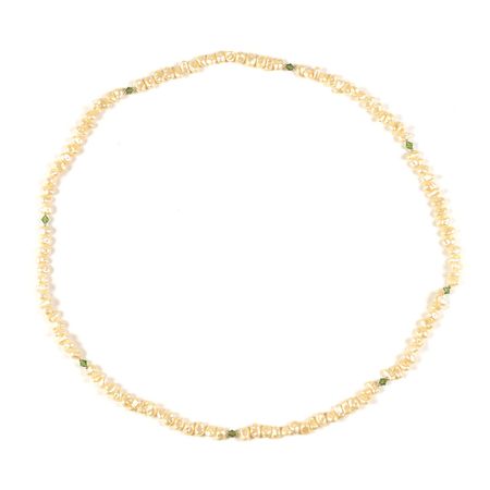 Lot #6074  Prince's Personally-Owned and Stage -Worn Pearl and Green Gem Necklace - Image 1