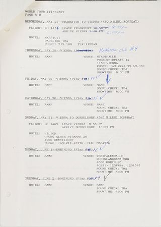 Lot #6140  Prince Sign o' the Times Tour Material - Image 3