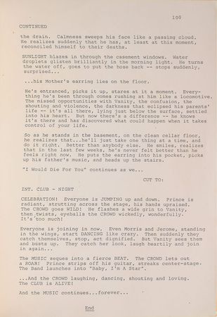 Lot #6019  Prince 1983 Purple Rain 1st Draft Script - Image 3