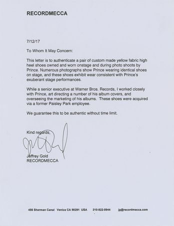 Lot #6131  Prince's Personally-Owned and Stage-Worn Yellow Boots - Image 10