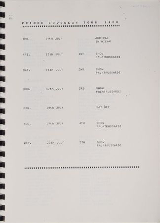 Lot #6168  Prince Set of (3) Tour Itinerary Booklets - Image 5