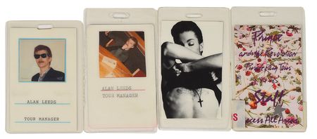Lot #6045  Prince Set of (4) All Access Tour Passes for Tour Manager Alan Leeds - Image 2
