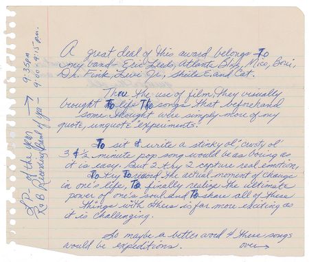 Lot #6158  Prince Handwritten Signed Speech for the 1988 Minnesota Music Awards - Image 1