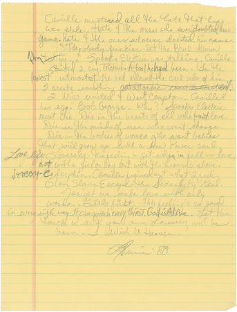 Lot #6157  Prince Lovesexy Handwritten Tour Book Essay - Image 2