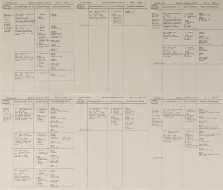 Lot #6023  Prince 1983 Purple Rain Original Shooting Schedule - Image 3