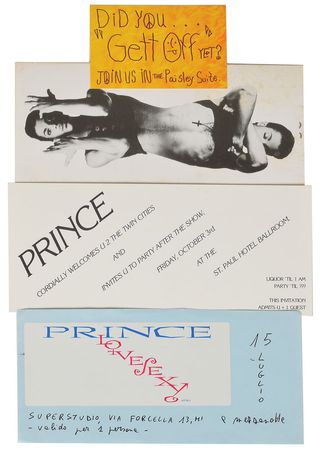 Lot #6174  Prince Lovesexy and Others Set of (4) Invitations - Image 1