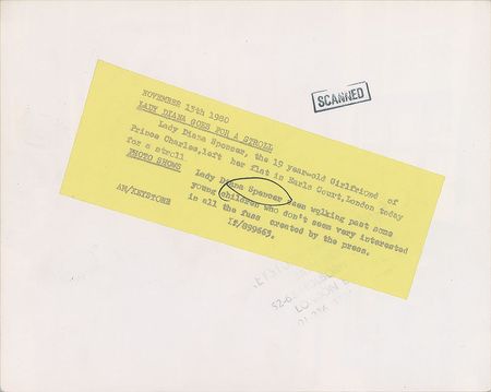 Lot #5031  Lady Diana Spencer Original Vintage 1980 Photograph Strolling By Coleherne Court - Image 2