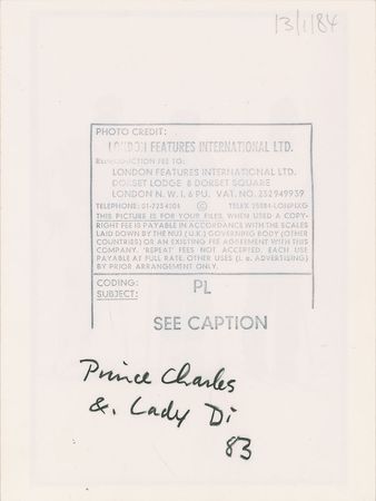 Lot #5044  Diana and Charles Pair of Original Vintage 1984 Photographs Skiing - Image 3