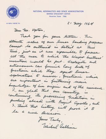 Lot #9040 Michael Collins 1964 Handwritten Letter - Image 2