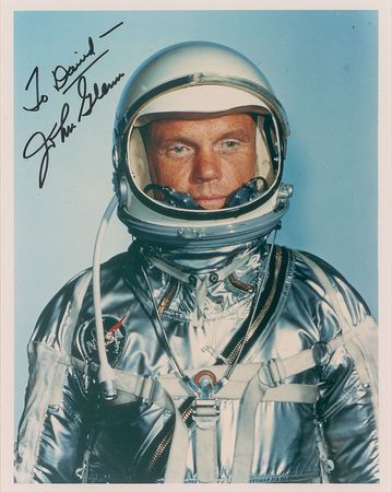 Lot #9019 John Glenn Set of (3) Signed Items
