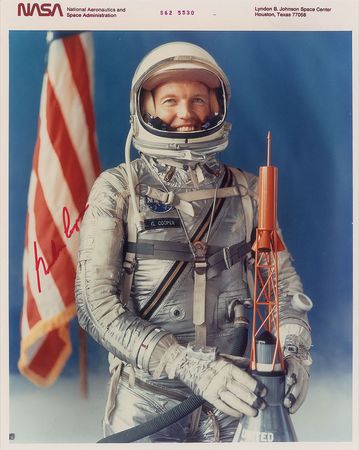 Lot #9014 Gordon Cooper Signed Photograph