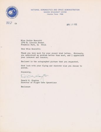 Lot #9140 Deke Slayton Set of (4) Signed Items - Image 1