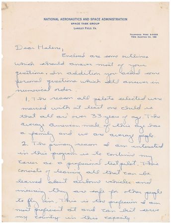 Lot #9026 Deke Slayton Mercury-Era Autograph Letter Signed - Image 1