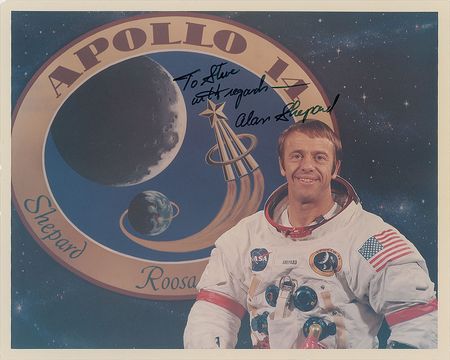 Lot #9102 Alan Shepard Signed Photograph - Image 1