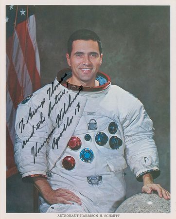 Lot #9134 Harrison Schmitt Set of (3) Signed Photographs - Image 1