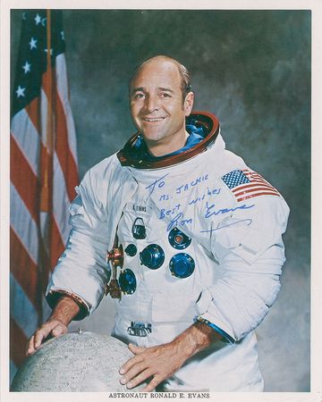 Lot #9136 Ron Evans Pair of Signed Photographs and Note - Image 1