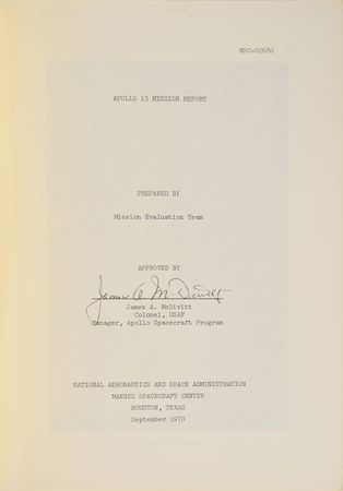 Lot #9095 Apollo 13 Mission Report - Image 2