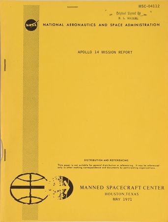 Lot #9106 Apollo 14 Mission Report - Image 1