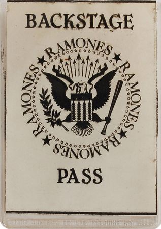 Lot #7296 Ramones: Vintage handmade Ramones pass - Image 1