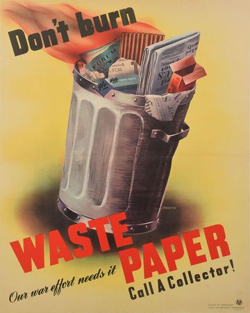 Lot #156  WWII 'Paper' Posters - Image 1