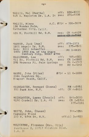 Lot #776 Buddy Adler: The Fox production head's personal address books - Image 2