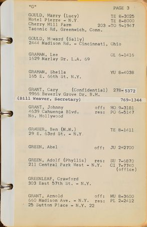 Lot #776 Buddy Adler: The Fox production head's personal address books - Image 12