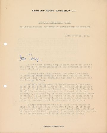 Lot #477 Ian Fleming Typed Letter Signed - Image 1