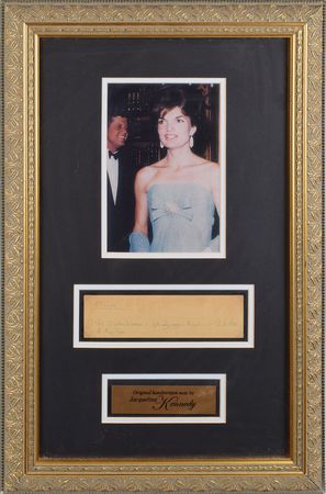 Lot #174 Jacqueline Kennedy Handwritten Note - Image 1