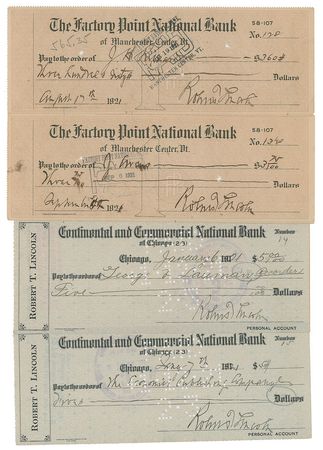 Lot #269 Robert Todd Lincoln Checks - Image 1