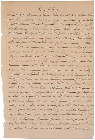 Lot #347 Pope Pius IX Signed Document - Image 1