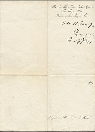Lot #348 Pope Pius IX Endorsement - Image 1