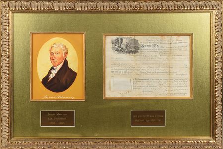 Lot #104 James Monroe: Monroe-issued military land grant from 1818 - Image 1