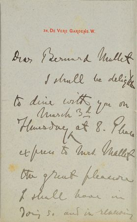 Lot #481 Henry James Handwritten Letter Signed - Image 1