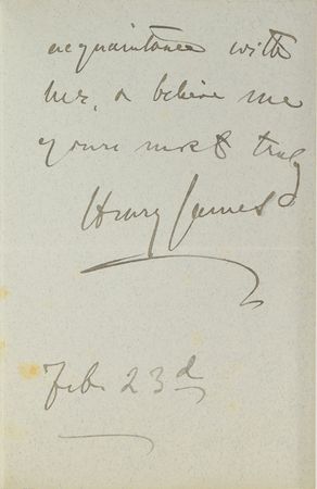 Lot #481 Henry James Handwritten Letter Signed - Image 2