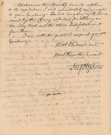 Lot #257 Stephen Hopkins: Scarce handwritten letter from Hopkins as the new Rhode Island governor - Image 2