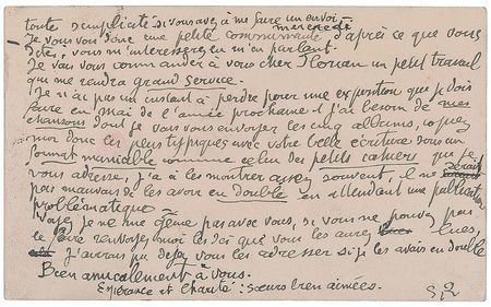 Lot #455 Georges Rouault Handwritten Letter Signed - Image 2