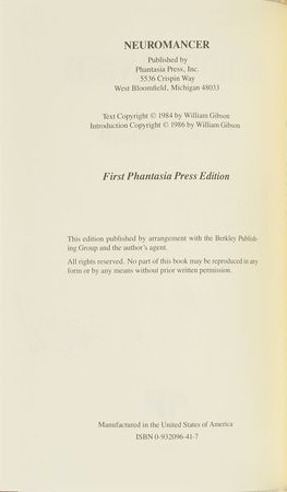 Lot #514 William Gibson Book - Image 4