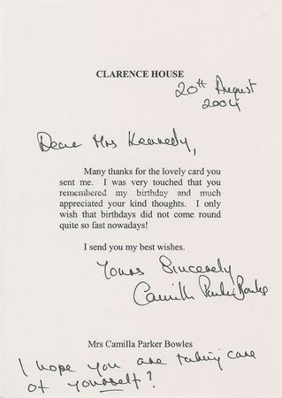 Lot #93  Camilla, Duchess of Cornwall - Image 1
