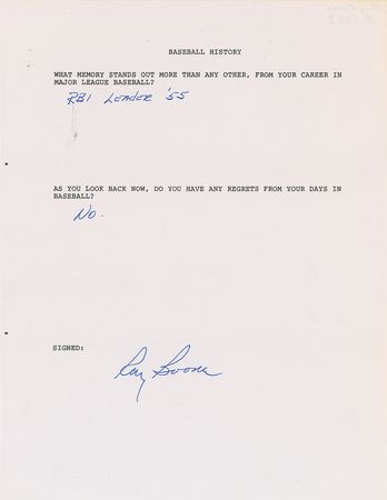 Lot #855 Baseball: “What memory stands out more than any other, from your career in Major League Baseball?” - Image 10