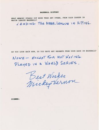 Lot #855 Baseball: “What memory stands out more than any other, from your career in Major League Baseball?” - Image 18
