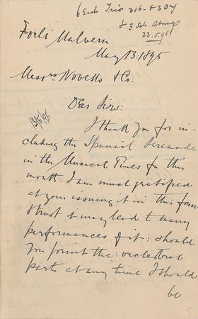 Lot #552 Edward Elgar: 