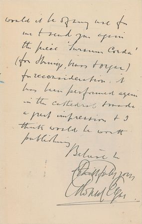 Lot #552 Edward Elgar: 