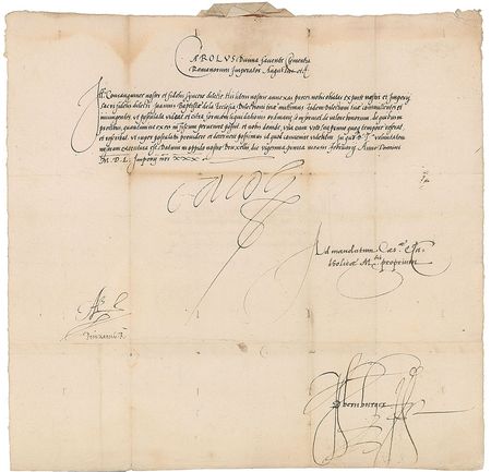 Lot #5 King Charles V Signed Document