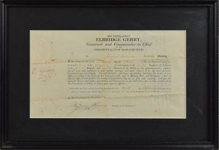 Lot #253 Elbridge Gerry Signed Document - Image 1